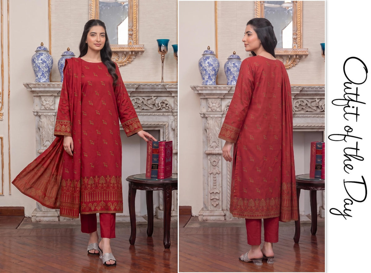 Barosha Jacquard Viscose Lelan 3pcs Suit 001919
