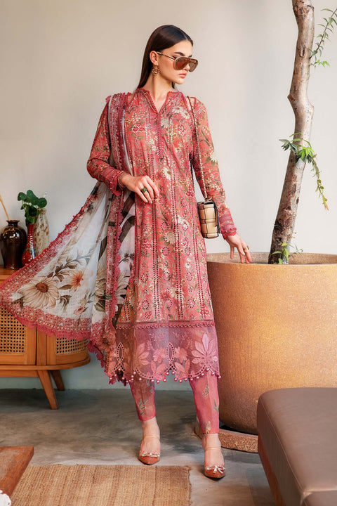 Maria B M.Print Unstitched 3Pc Suit Basic MPT-2508-A