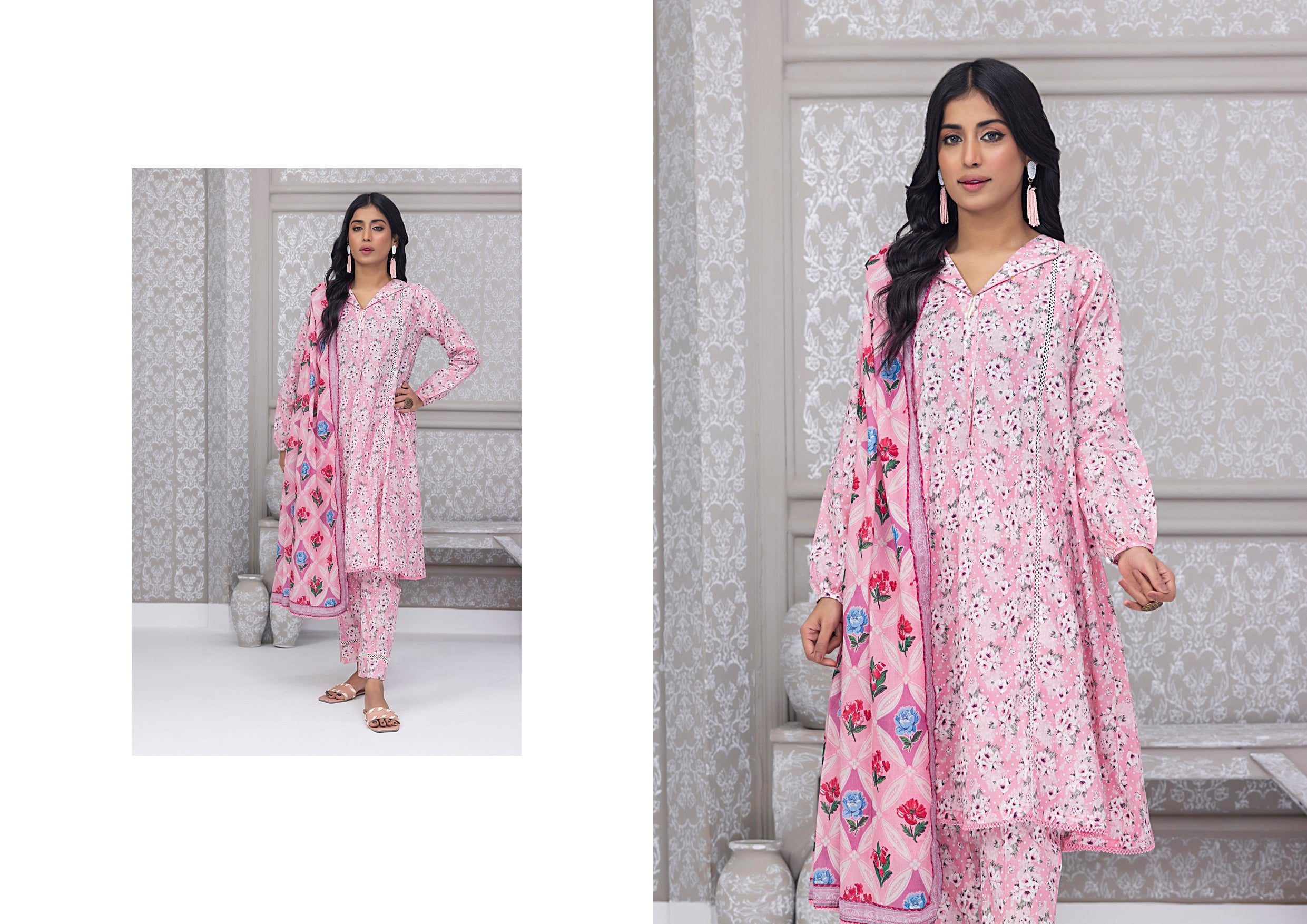 Identic Separate Salina by Regarlia Lawn Alover 3pc