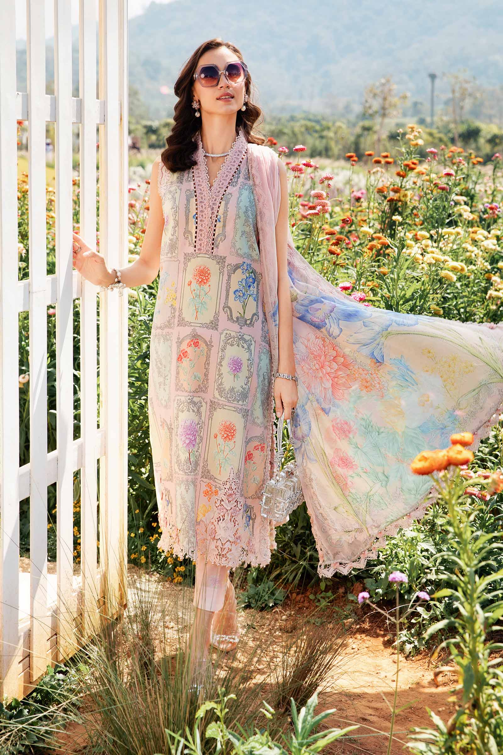 Maria B M.Print Unstitched 3Pc Suit Basic MPT-2511-A
