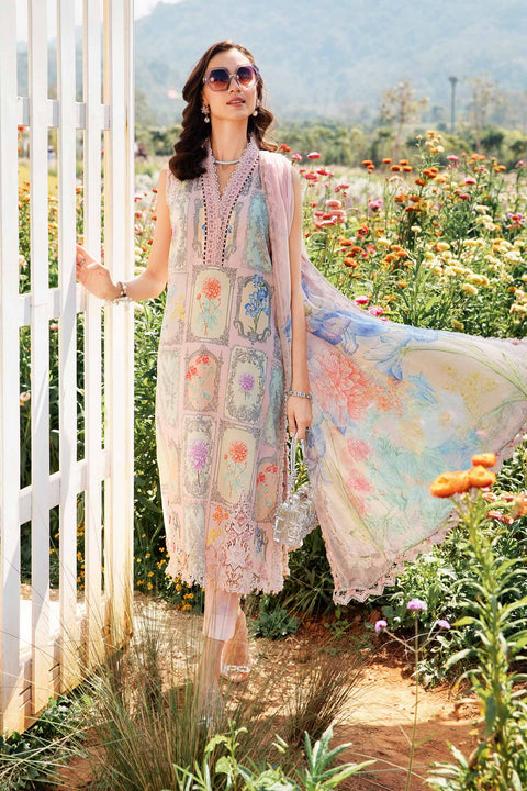 Maria B M.Print Unstitched 3Pc Suit Basic MPT-2511-A