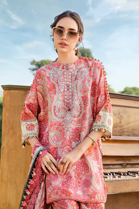 3 Piece Unstitched Embroidered Lawn Suit | MPT-2513-A