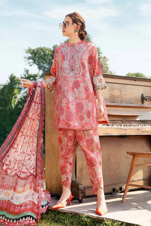3 Piece Unstitched Embroidered Lawn Suit | MPT-2513-A