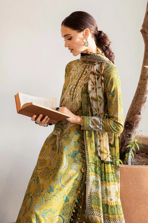 3 Piece Unstitched Embroidered Lawn Suit | MPT-2513-B