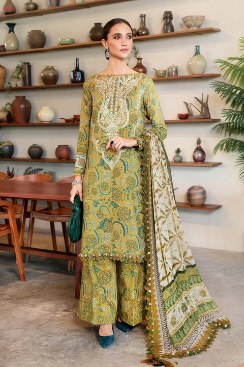 3 Piece Unstitched Embroidered Lawn Suit | MPT-2513-B