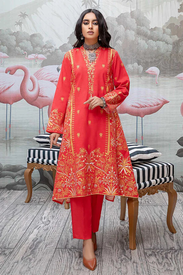 So Kamal Ready-to-Wear Embroidered Khaddar Shirt DPW-1703