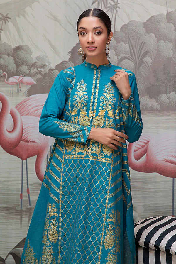 So Kamal Ready-to-Wear Embroidered Khaddar Shirt DPW-1705