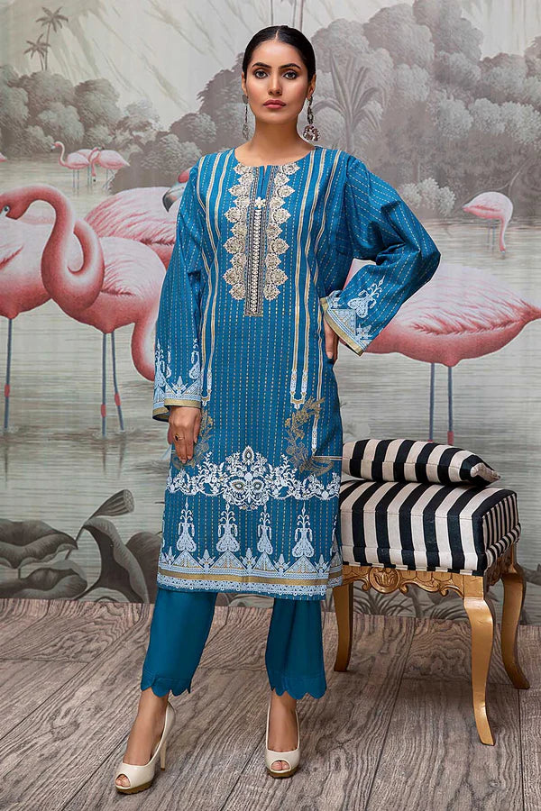 So Kamal Ready-to-Wear Embroidered Khaddar Shirt DPW-1711