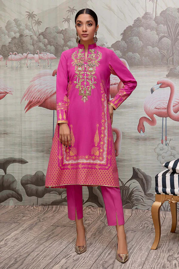 So Kamal Ready-to-Wear Embroidered Khaddar Shirt DPW-1712