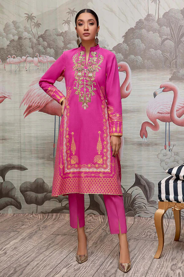 So Kamal Ready-to-Wear Embroidered Khaddar Shirt DPW-1712