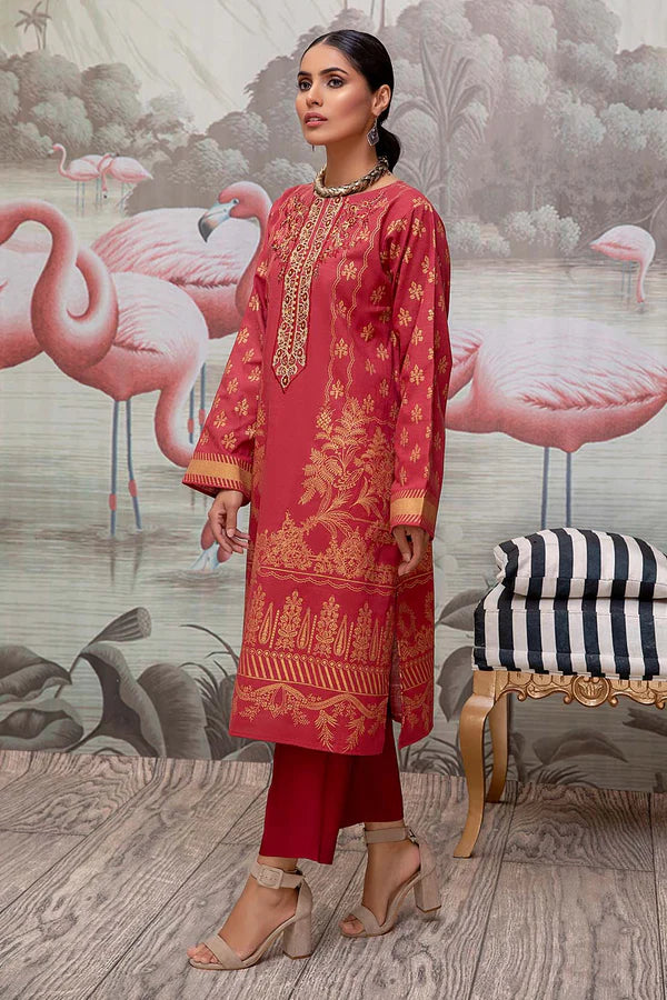 So Kamal Ready-to-Wear Embroidered Khaddar Shirt DPW-1715