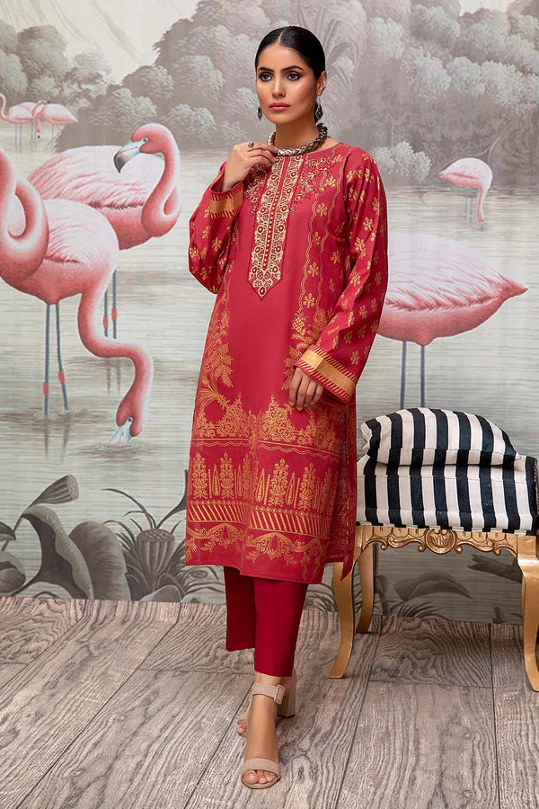 So Kamal Ready-to-Wear Embroidered Khaddar Shirt DPW-1715