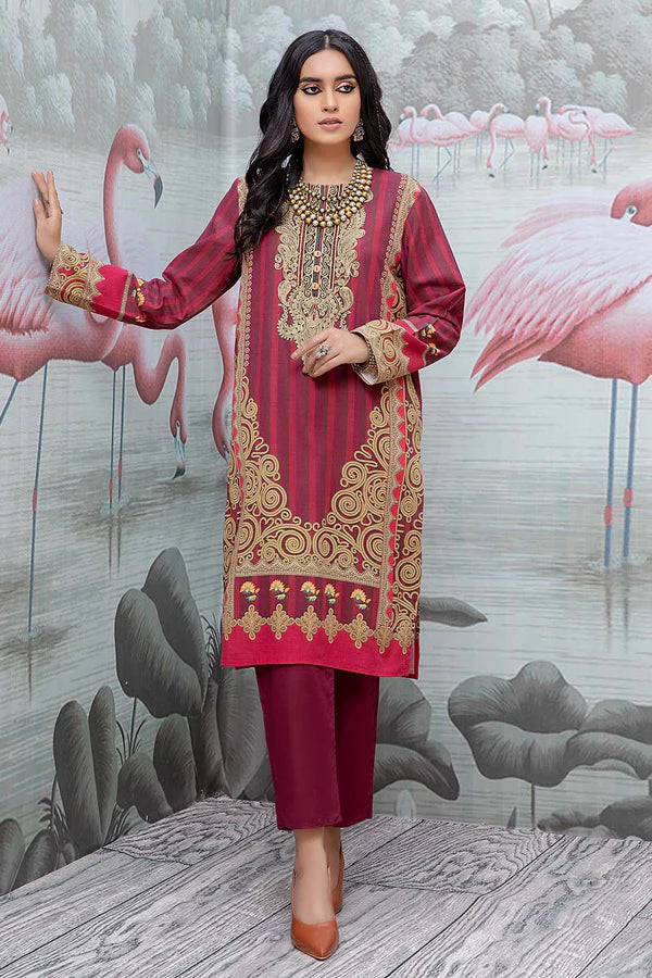 So Kamal Ready-to-Wear Embroidered Khaddar Shirt DPW-1716