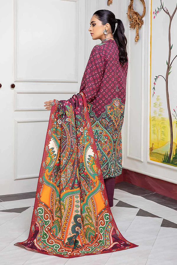 So kamal Stitched Khaddar Shirt Trouser Dupatta 3PC DPW-1744 Suit Embroidered