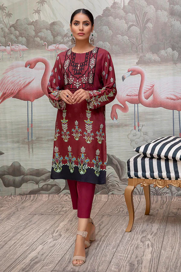 So Kamal Linen Embroidered Stitched Luxury Shirt Ready to Wear DPW-1746