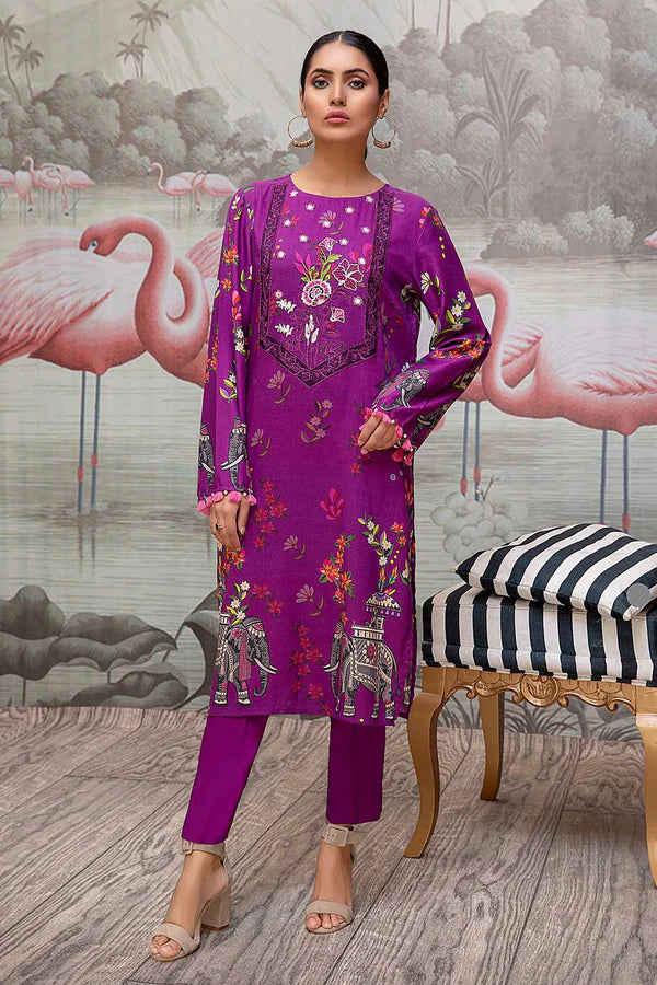 So Kamal Linen Embroidered Stitched Luxury Shirt Ready to Wear DPW-1748