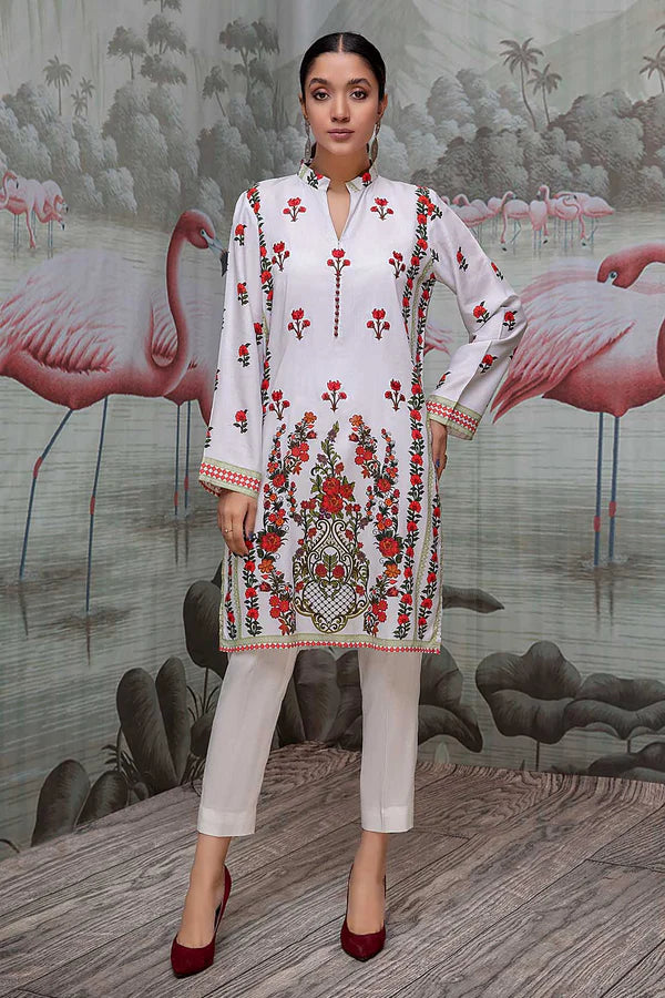 So Kamal Linen Embroidered Stitched Luxury Shirt Ready to Wear DPW-1749