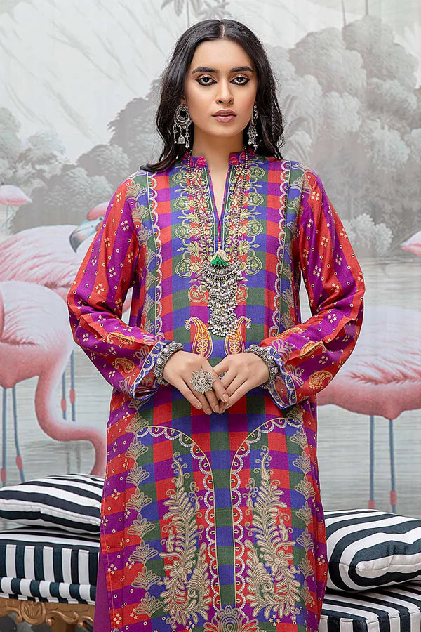 So Kamal Linen Embroidered Stitched Luxury Shirt Ready to Wear DPW-1752