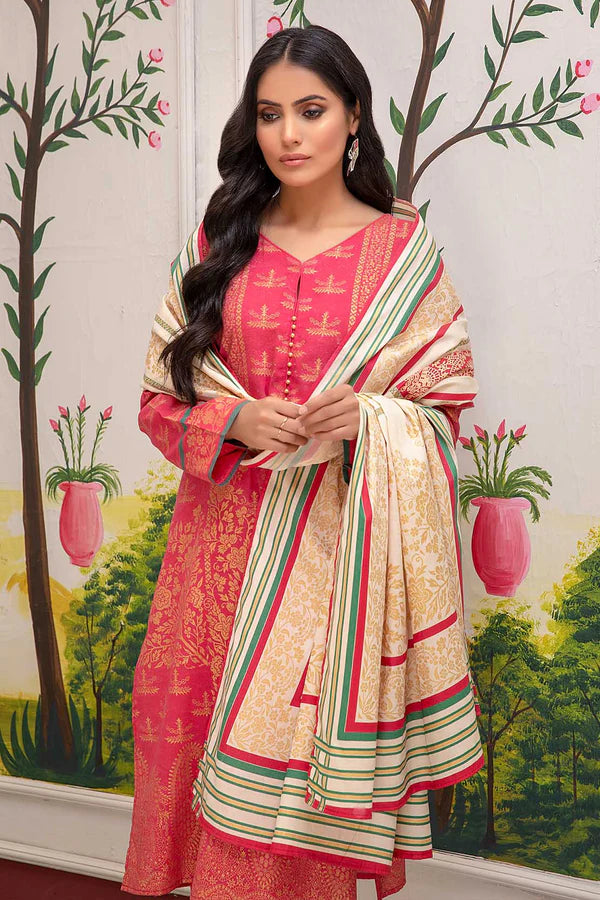 So kamal Stitched Khaddar Shirt Dupatta 2PC DPW-1759 Embroidered