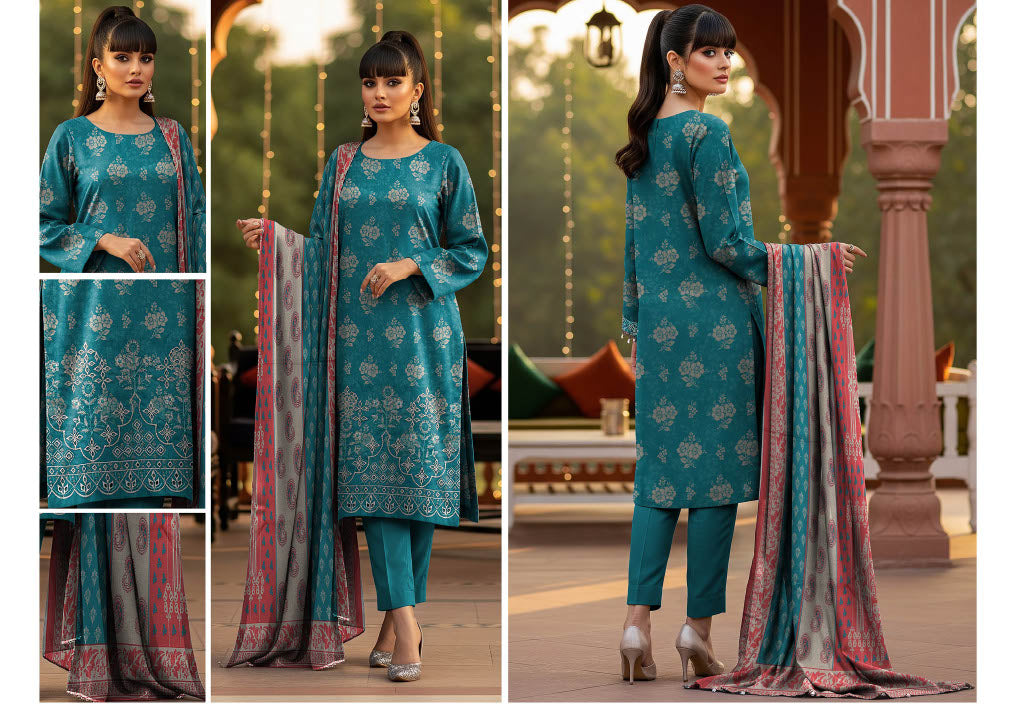 Tayyab Noor Embroidered Lawn 3-Piece Suit -Air jet Superior Lawn 001248