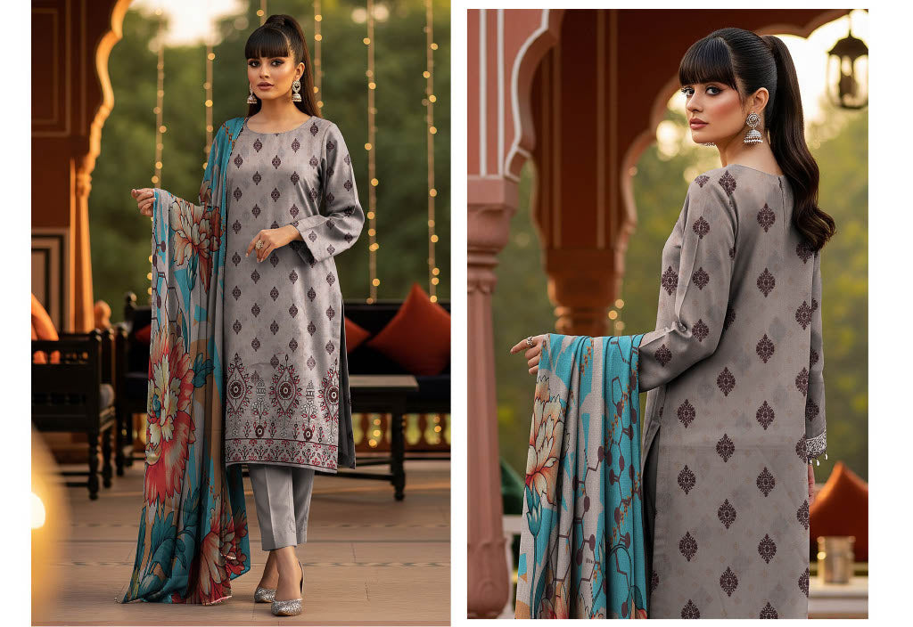 Tayyab Noor Embroidered Lawn 3-Piece Suit -Air jet Superior Lawn 001249