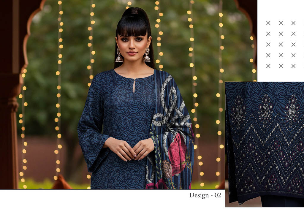 Tayyab Noor Embroidered Lawn 3-Piece Suit -Air jet Superior Lawn 001242