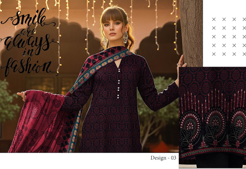 Tayyab Noor Embroidered Lawn 3-Piece Suit -Air jet Superior Lawn 001243