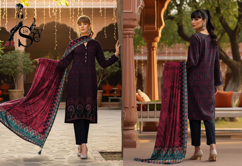 Tayyab Noor Embroidered Lawn 3-Piece Suit -Air jet Superior Lawn 001243