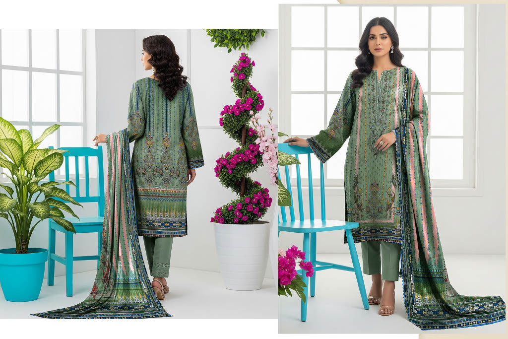 Tayyab Noor Embroidered Lawn 3-Piece Suit -Air jet Superior Lawn 001251