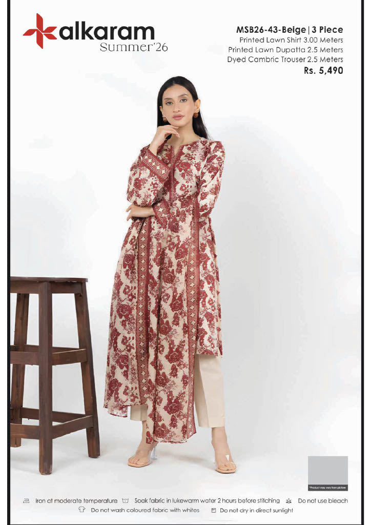 Alkaram Original Lawn 3-Piece Summer Collection 001355