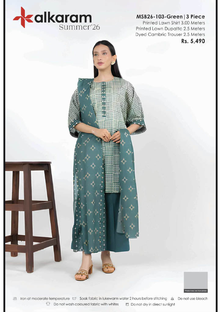 Alkaram Original Lawn 3-Piece Summer Collection 001363