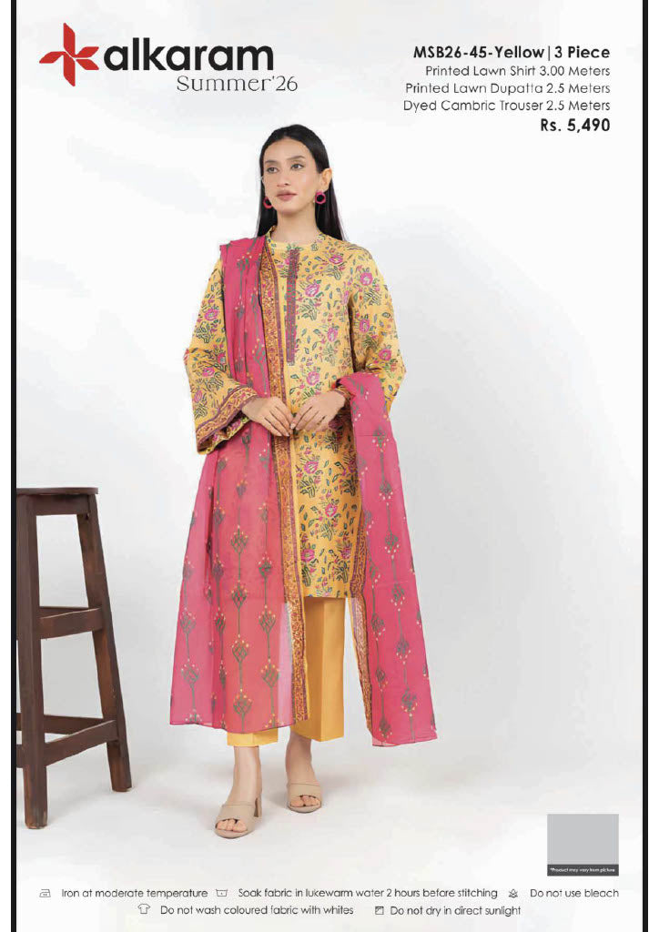 Alkaram Original Lawn 3-Piece Summer Collection 001348