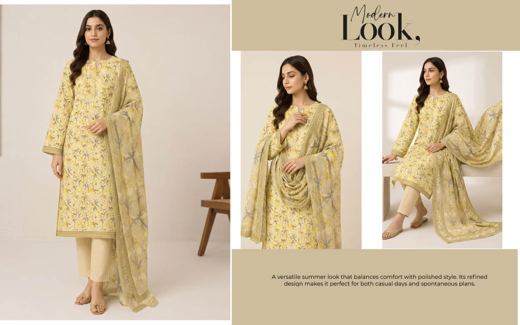 Isbah Noor Superior Printed Lawn 3Pcs 001583