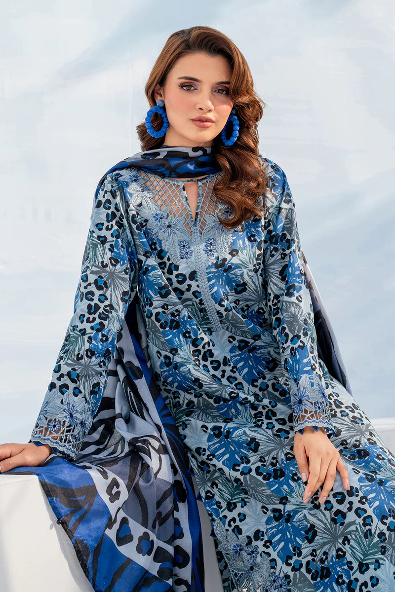 Baroque EMBROIDERED Unstitched Lawn 3 Pcs UF-4040 VSLKBLUE