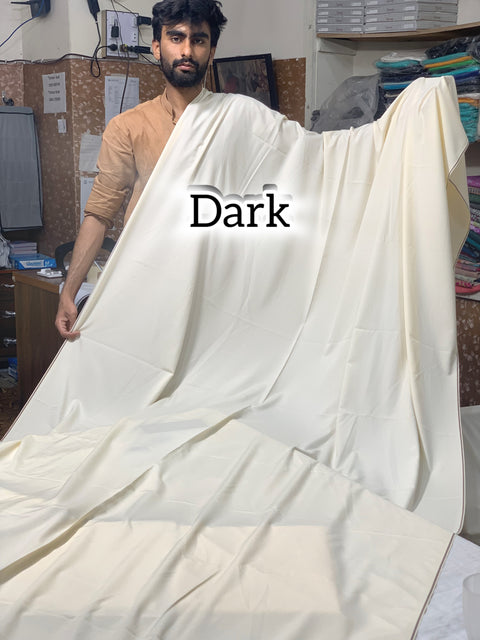 Boski WshinWear High Quality Class Fabric Farooq Textile (Dark Cream Deep Colour)