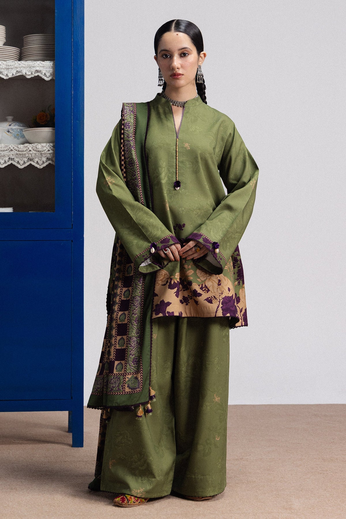 Coco By Zara ShahJahan Digital Printed Khaddar 3Pcs Suit Iris-8B
