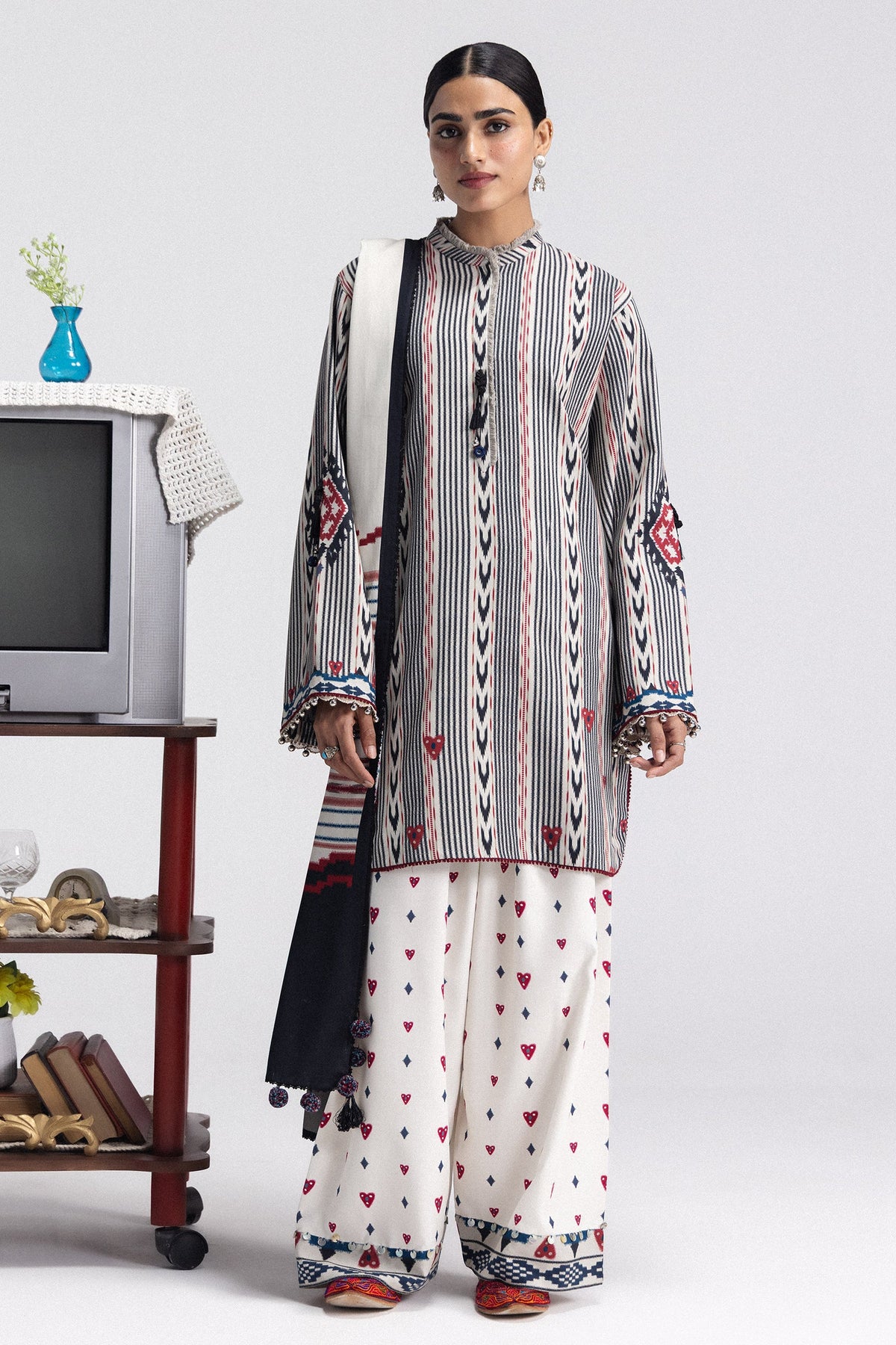 Coco By Zara ShahJahan Digital Printed Khaddar 3Pcs Suit Leela-10A