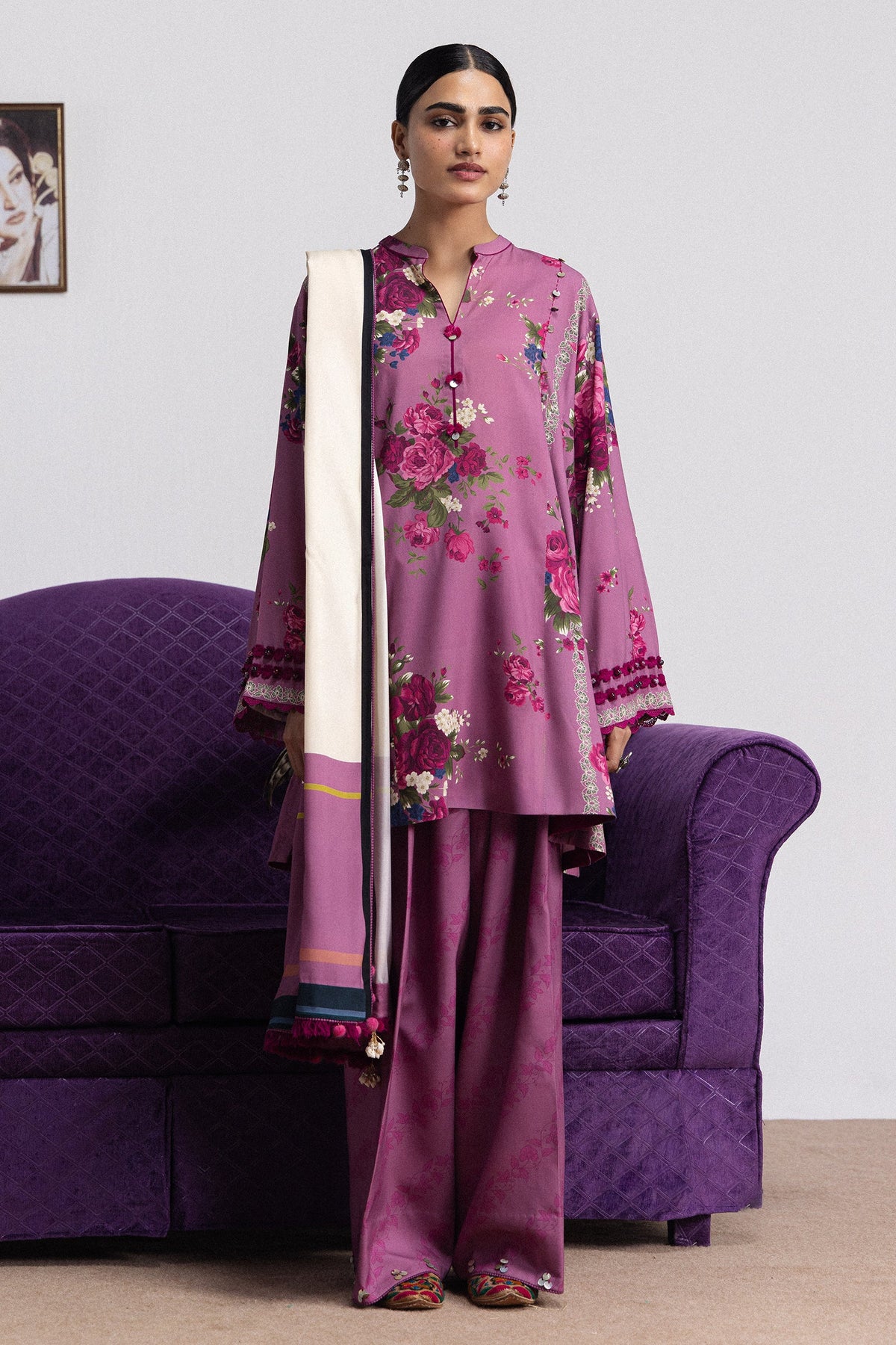 Coco By Zara ShahJahan Digital Printed Khaddar 3Pcs Suit Katya-9A