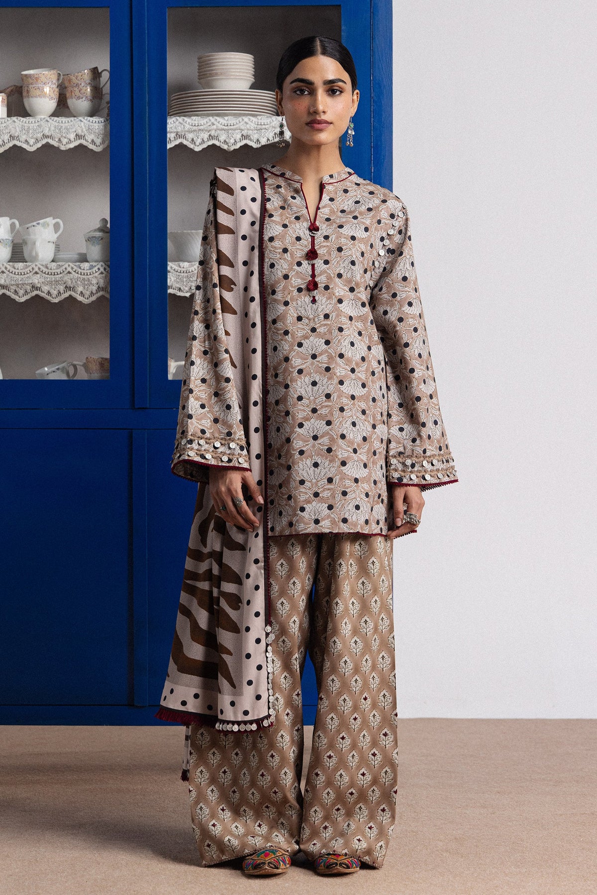 Coco By Zara ShahJahan Digital Printed Khaddar 3Pcs Suit Elowen-7B