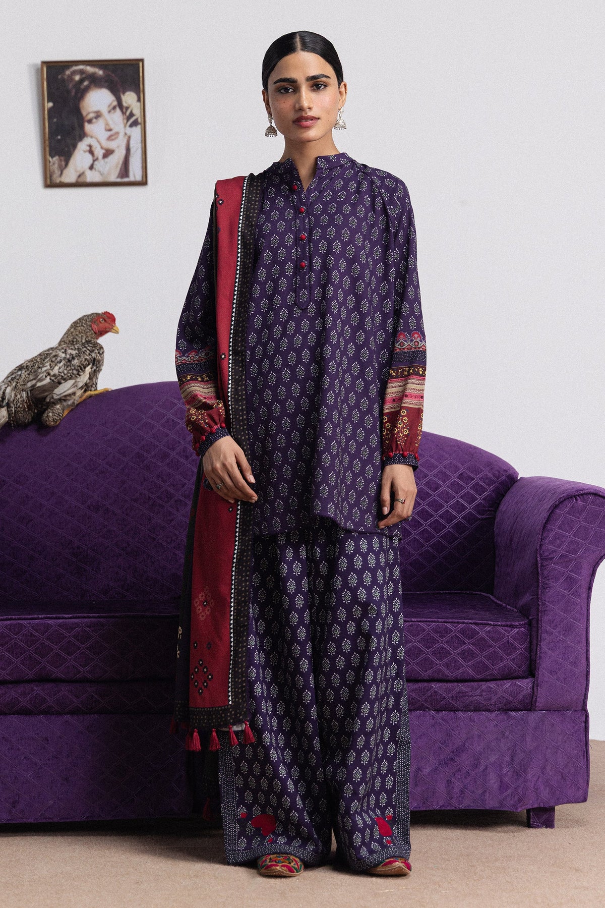 Coco By Zara ShahJahan Digital Printed Khaddar 3Pcs Suit Anika-3B