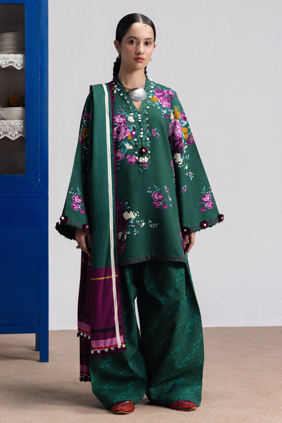 Coco By Zara ShahJahan Digital Printed Khaddar 3Pcs Suit Katya-9B