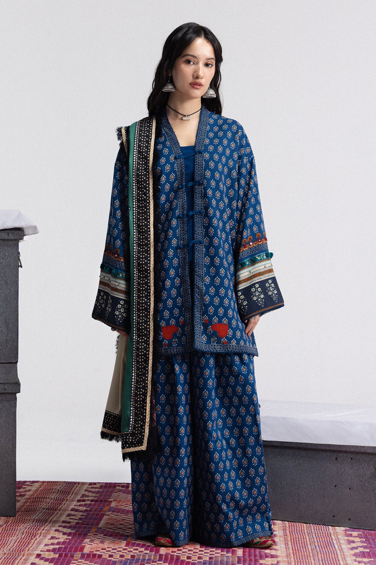 Coco By Zara ShahJahan Digital Printed Khaddar 3Pcs Suit Anika-3A