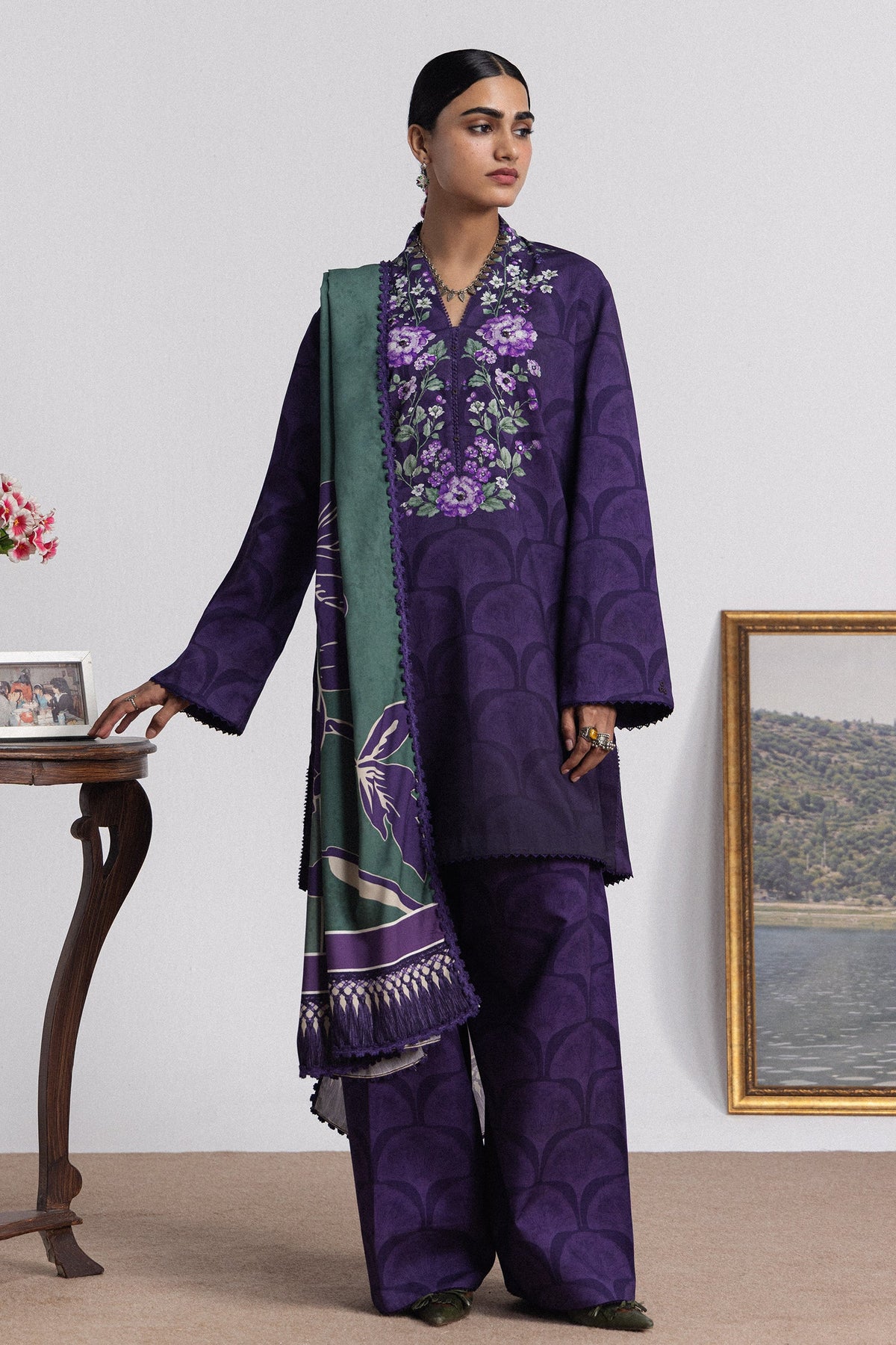 Coco By Zara ShahJahan Digital Printed Khaddar 3Pcs Suit Mira-1A