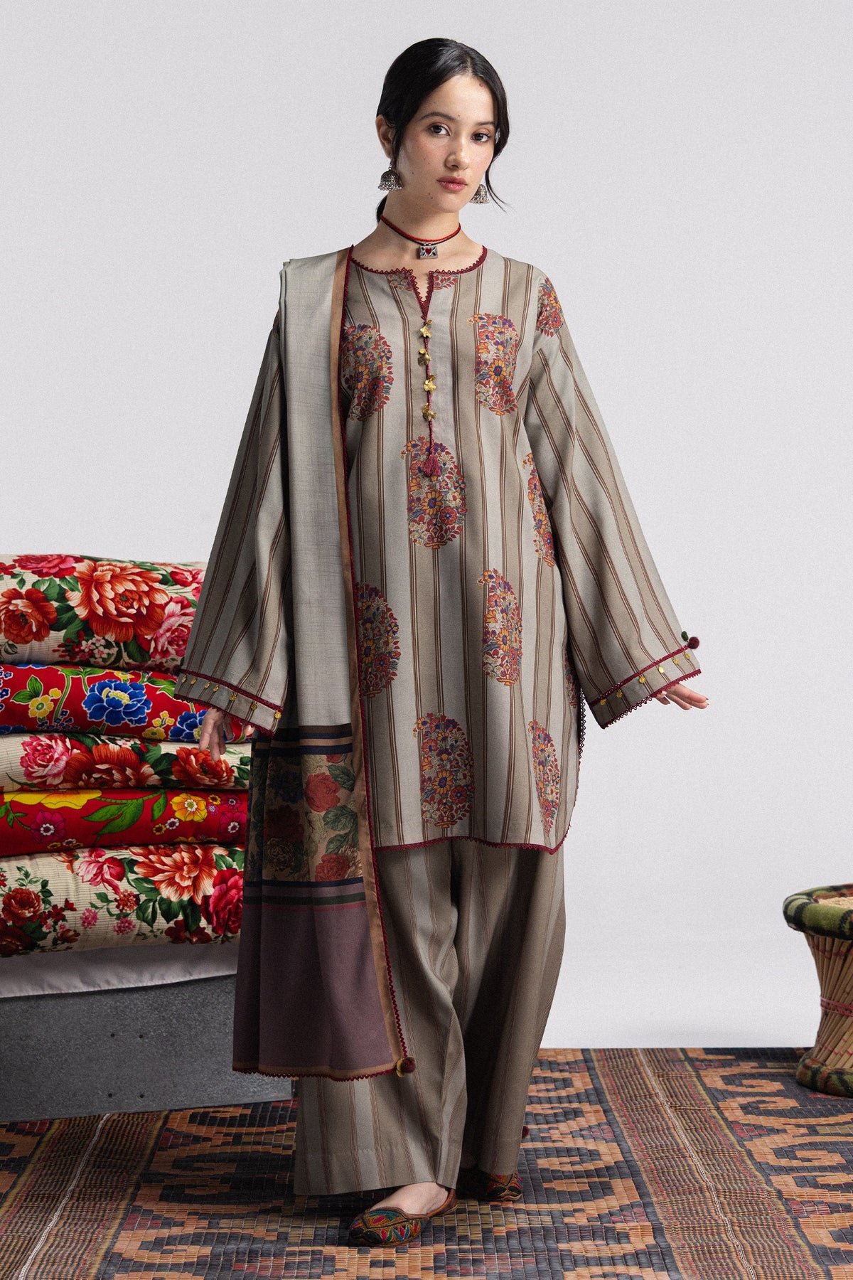 Coco By Zara ShahJahan Digital Printed Khaddar 3Pcs Suit Rania-4A