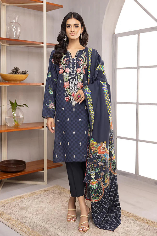 So kamal Stitched Khaddar Shirt Trosuer Dupatta 3PC DPW-2776 Embroidered