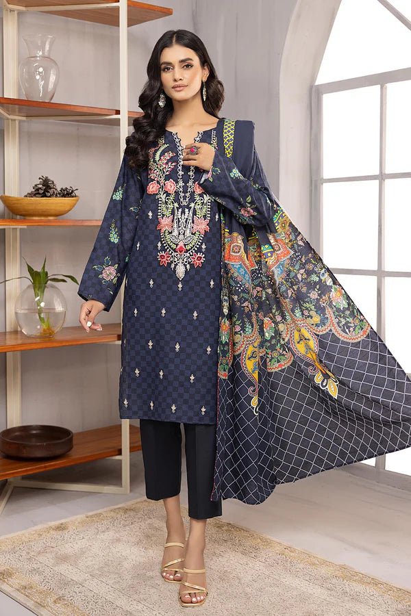 So kamal Stitched Khaddar Shirt Trosuer Dupatta 3PC DPW-2776 Embroidered