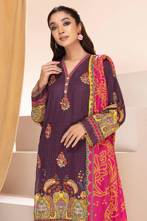 So kamal Stitched Khaddar Shirt Trouser Dupatta 3PC DPW-2780 Embroidered