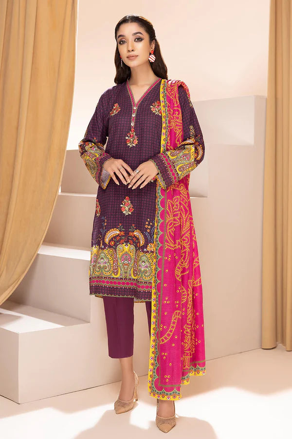 So kamal Stitched Khaddar Shirt Trouser Dupatta 3PC DPW-2780 Embroidered