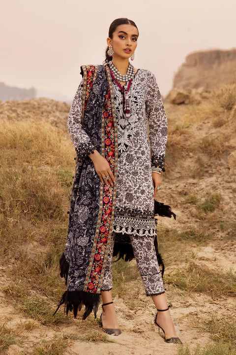 Premium Khaddar 3pcs Suit with Printed Twill Shawl DPW 2865 Suit