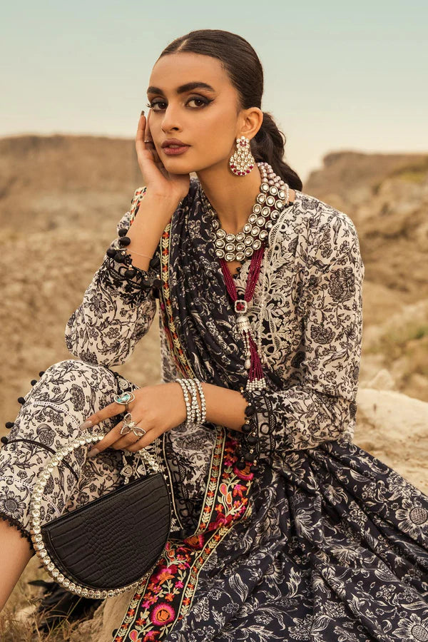 Premium Khaddar 3pcs Suit with Printed Twill Shawl DPW 2865 Suit